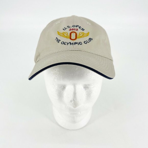 US Open 2012 Golf Olympic Club Hat CAP Adjustable Strapback USGA Light Tan - Picture 1 of 11
